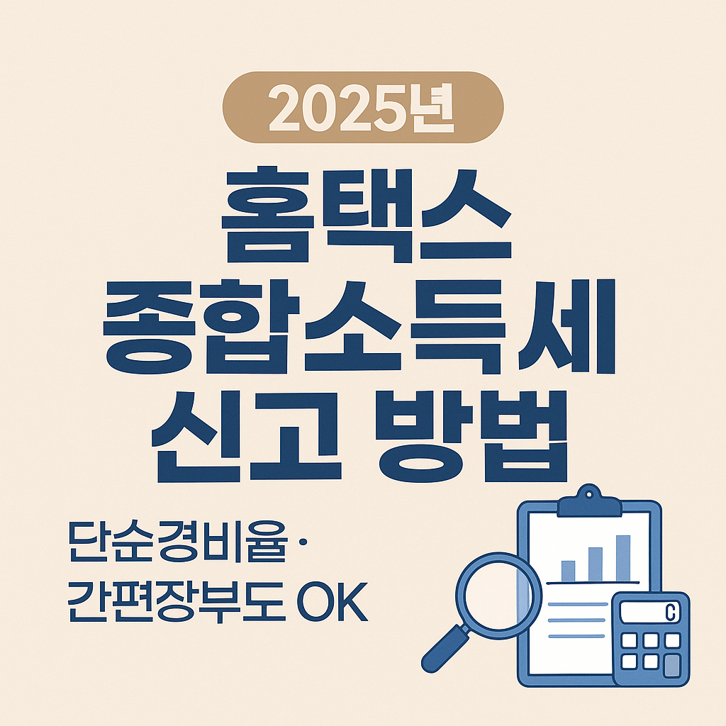 <p style="display:none;">
1. 2025 종합소득세 신고 시작!
2. 홈택스 신고 방법 정리
3. 단순경비율·간편장부도 OK
</p>