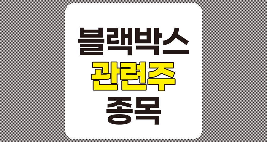블랙박스 관련주 TOP 8 종목 상세 분석