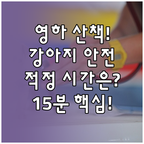 최대 15분 영하 날씨 강아지 적정 ..