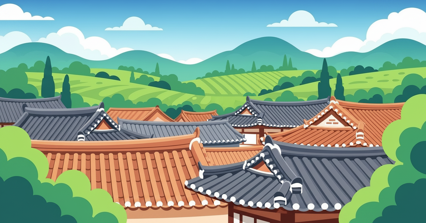 고즈넉한 성주 한개마을 한옥 지붕