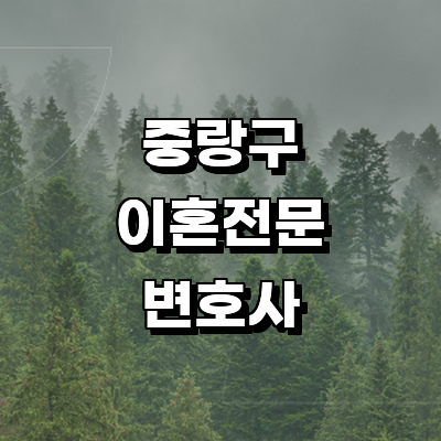 서울 중랑구 이혼 변호사