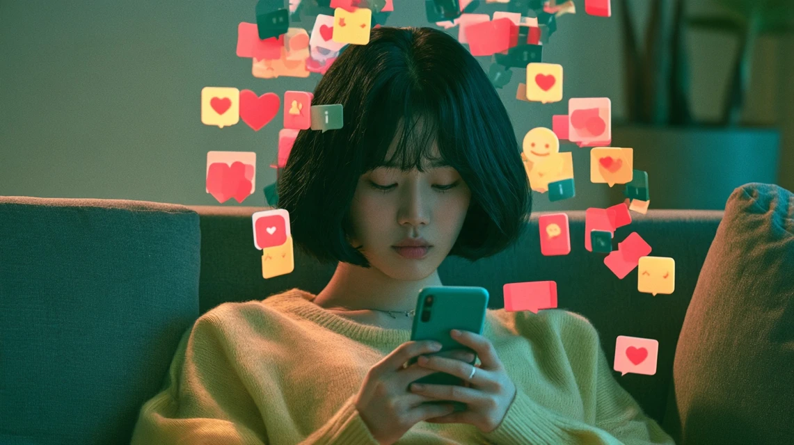 채팅방을 나가며 인사하는 사람