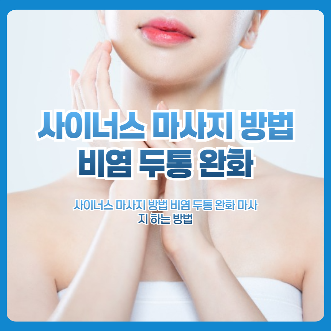 사이너스 마사지 방법 비염 두통 완화 마사지 하는 방법
