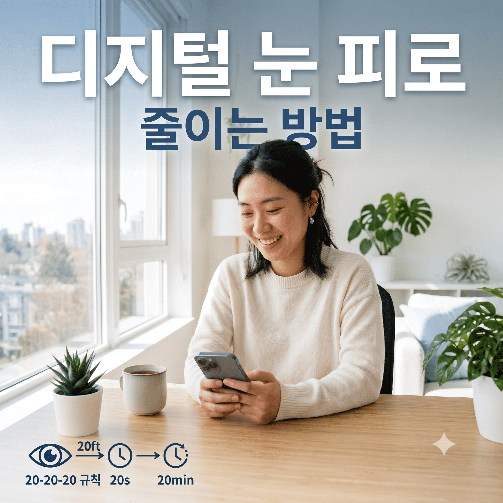 디지털 눈 피로 줄이는 방법 (스마트폰, 눈 운동, 관리)