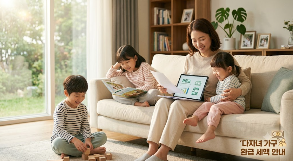 자녀 세액 공제 금액 인상! 다자녀 가구 환급액 계산 가이드