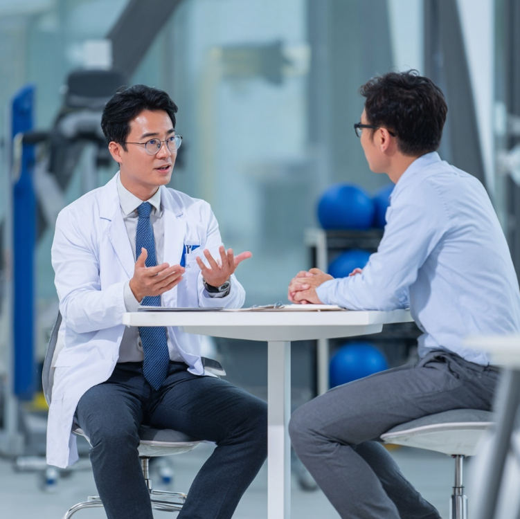 손목 관절염으로 물리치료 받는 환자