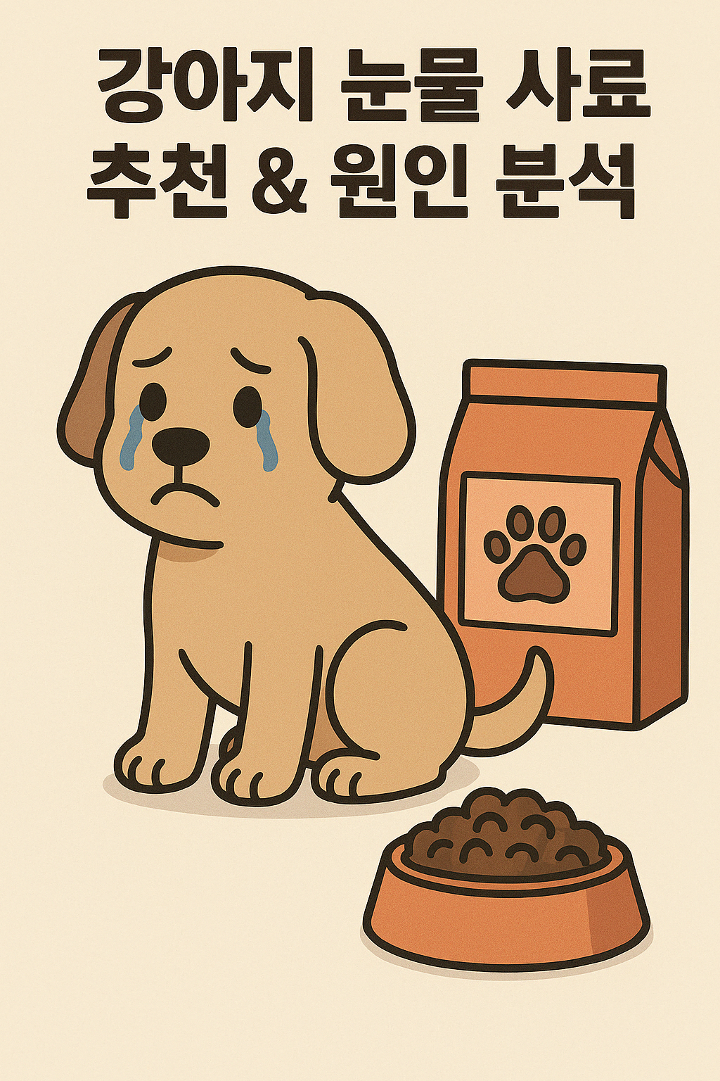 🐶 강아지 눈물 사료 추천 &amp; 원인 분석
