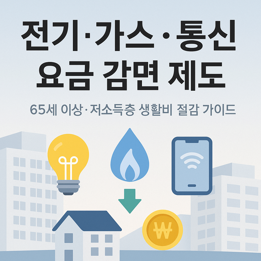 전기, 가스, 통신 요금 감면 제도 총정리