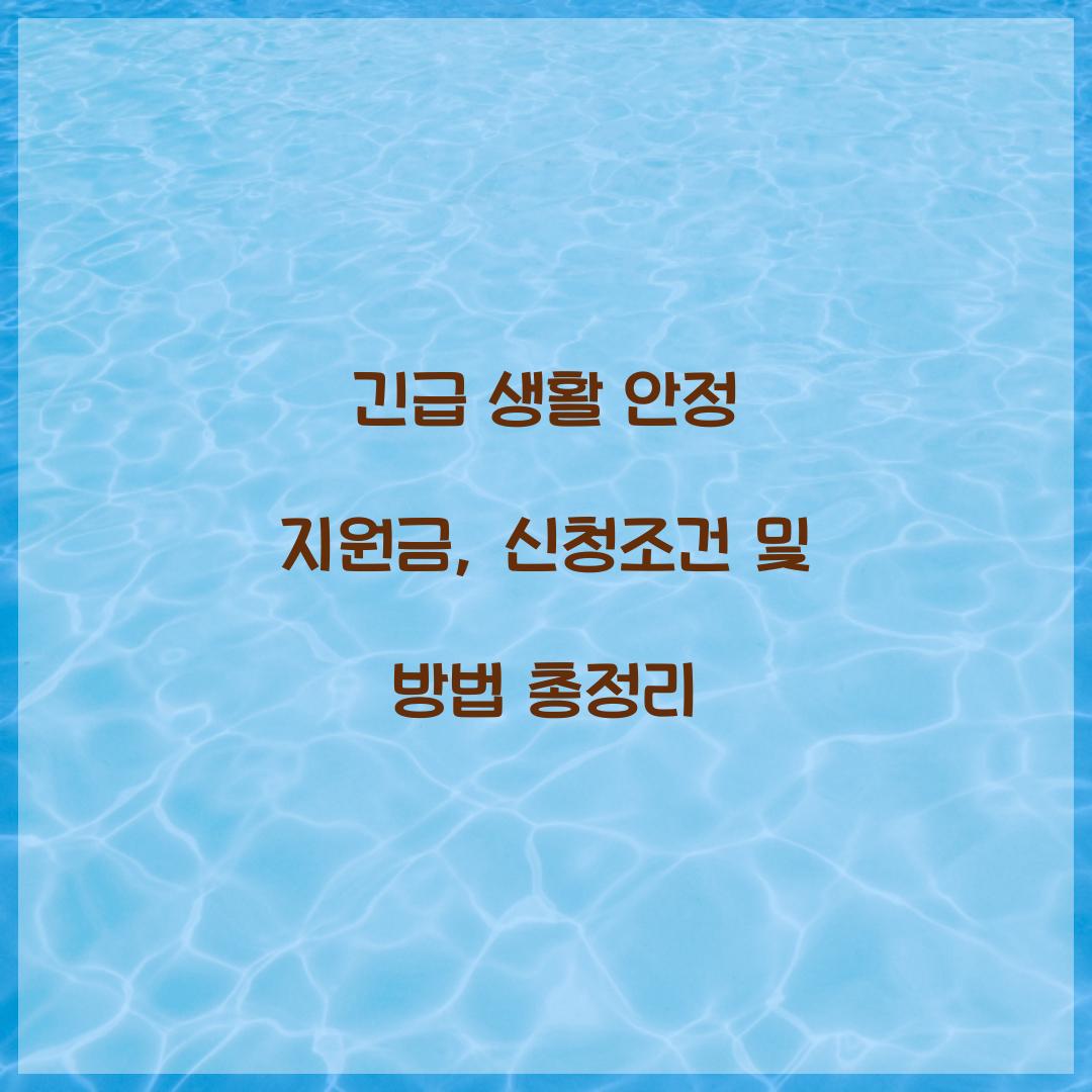 긴급 생활 안정 지원금