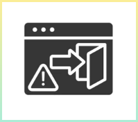 백도어 아이콘 검은색 배경과 흰색 라인.