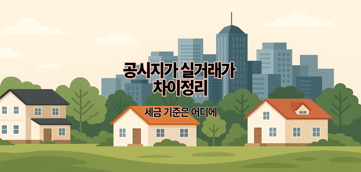 공시지가 실거래가 차이정리｜세금 기준은 어디에?