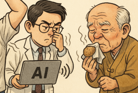 인공지능 체취 진단 vs 전통 의학 냄새 진단 비교 이미지