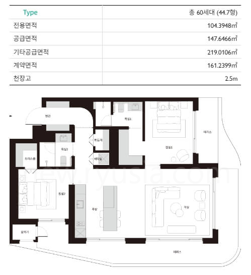 LV 라우어 실버타운 C1평형 방구조