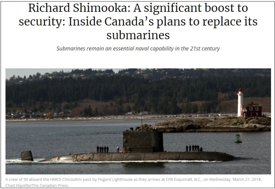 60조 캐나다 해군 잠수함 전력 교체 사업...한국이 유력하다고? "A significant boost to security: Inside Canada&rsquo;s plans to replace its submarines"