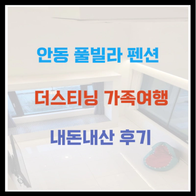 안동 풀빌라 펜션 더스티닝 가족여행 내돈내산 후기