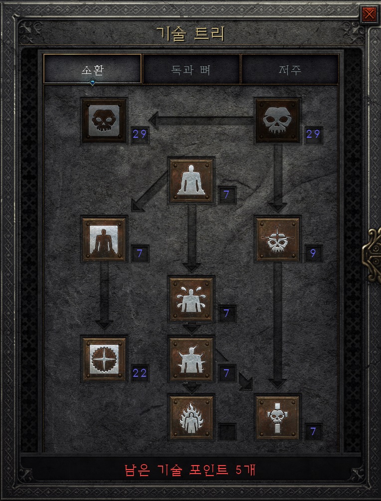 디아블로2 레저렉션 강령술사 소환 스킬