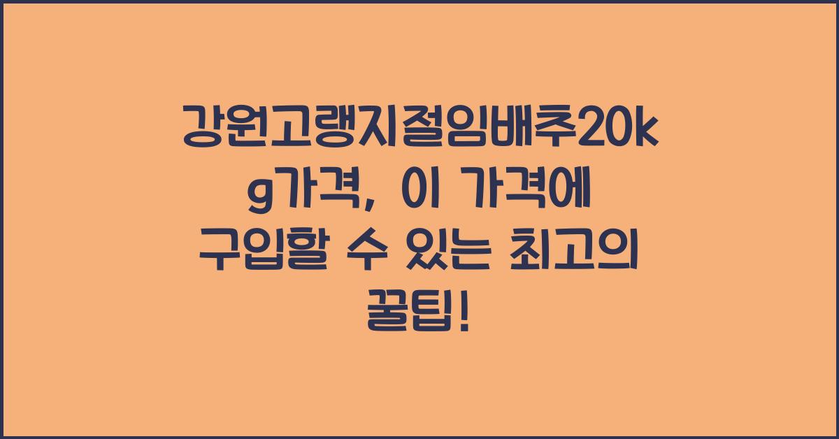 강원고랭지절임배추20kg가격
