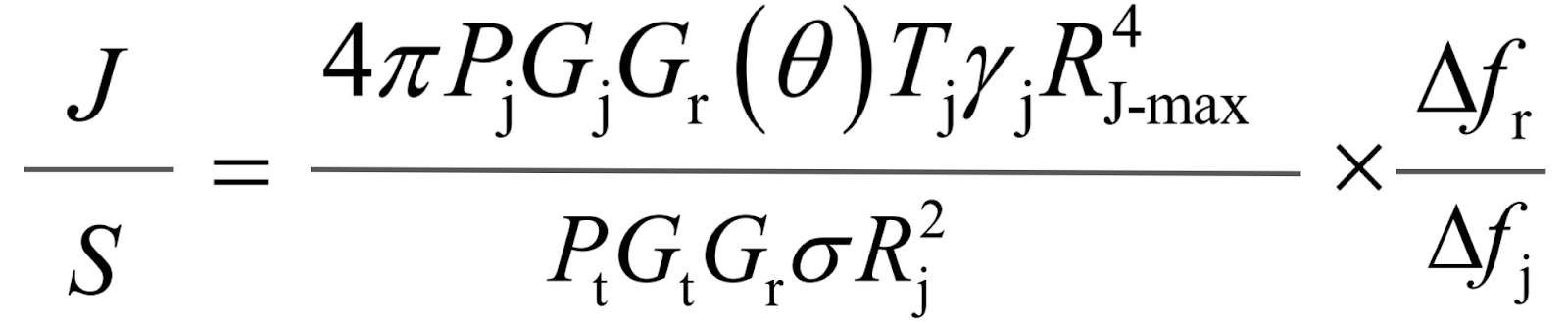 Jamming-to-Signal Ratio