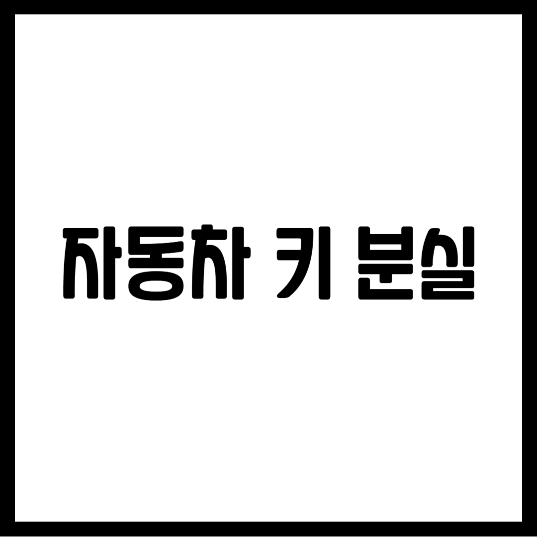 자동차 키 분실
