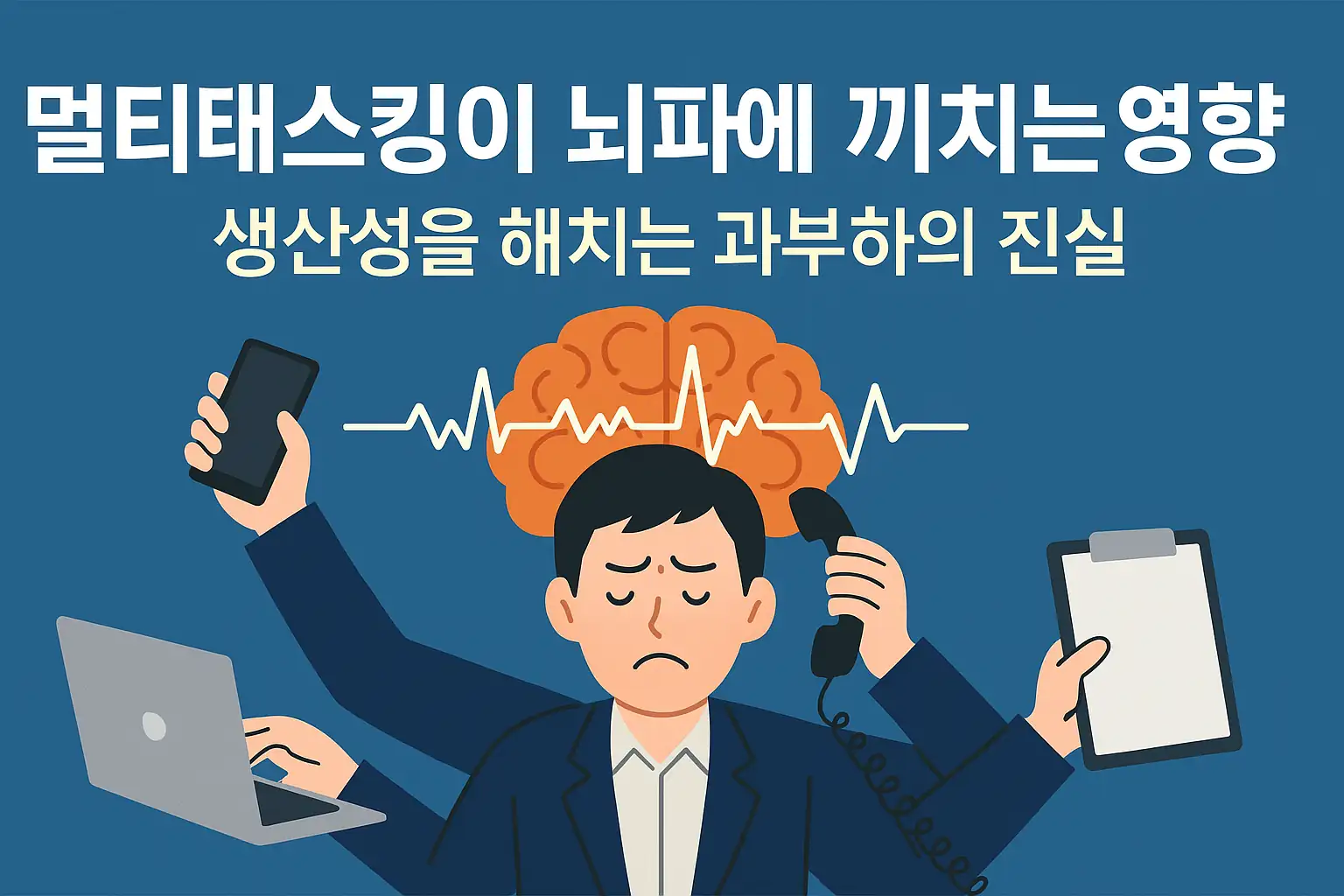 멀티태스킹이 뇌파에 끼치는 영향: 생산성을 해치는 과부하의 진실