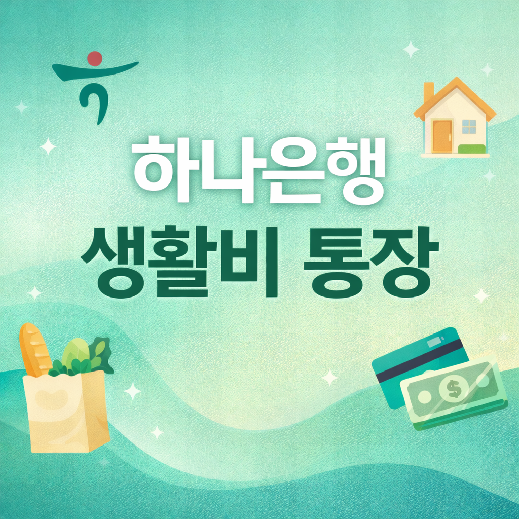 하나은행 생계비계좌 신청자격, 신청방법, 지원금액