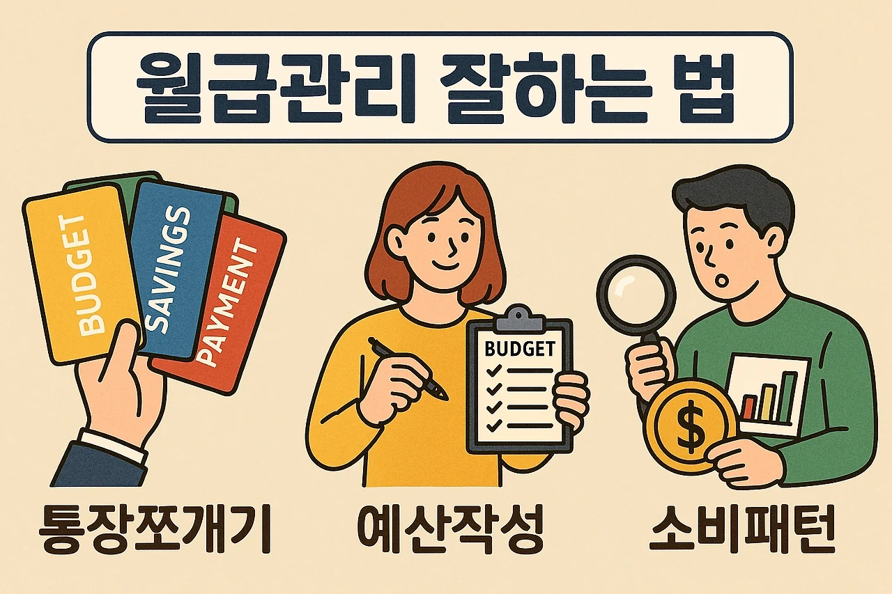 월급관리 잘하는 법 (통장쪼개기, 예산작성, 소비패턴)
