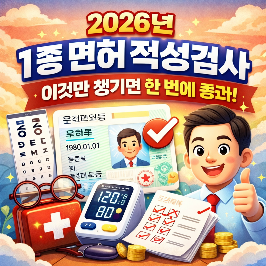 2026년 1종 면허 적성검사 갱신하러 가기
