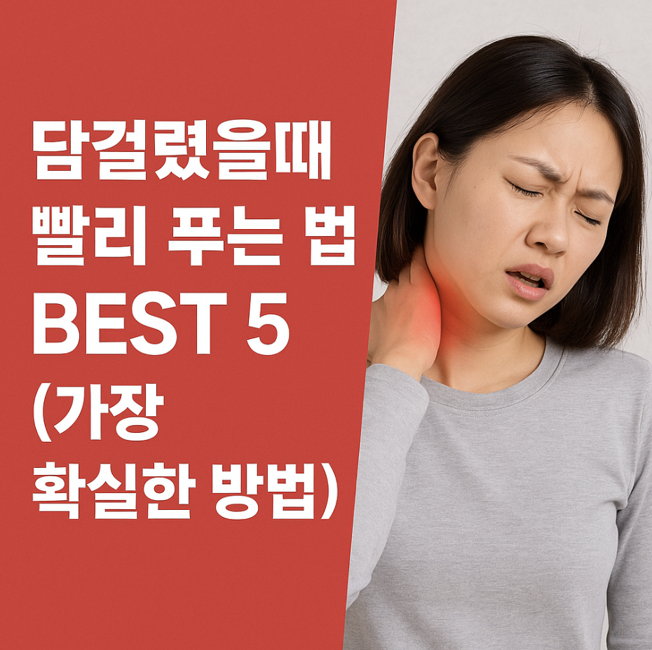 담걸렸을때 빨리 푸는 법 BEST 5 (가장 확실한 방법)