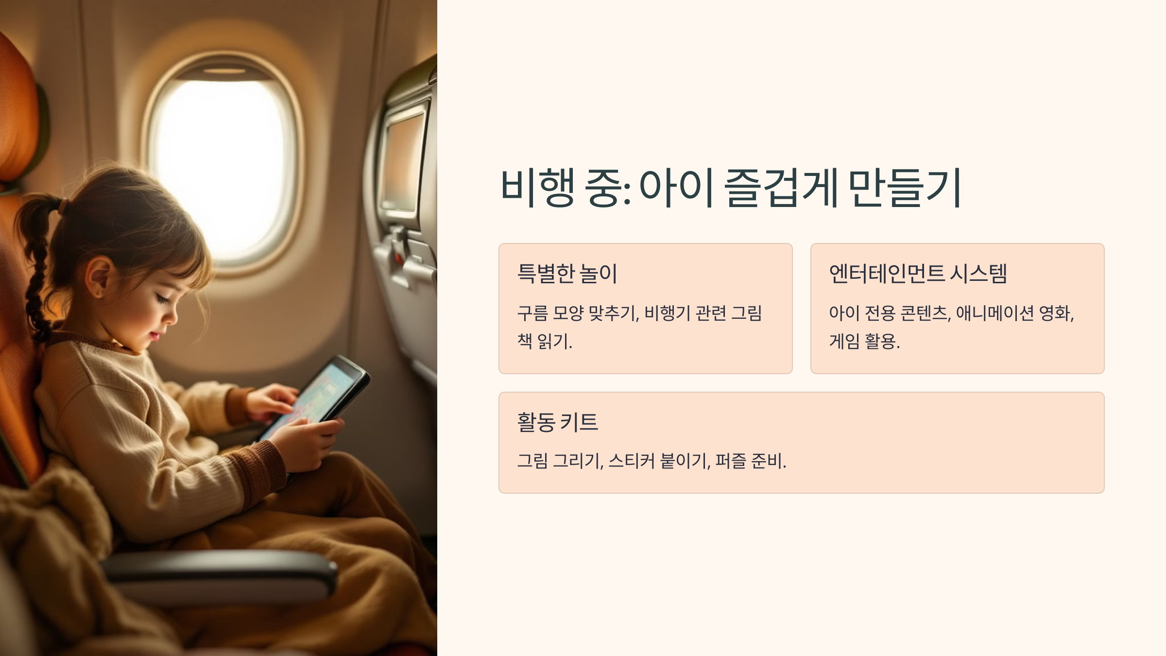 2. 🕹️ 비행 중: 아이를 즐겁게 만드는 방법