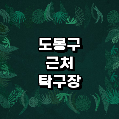 서울 도봉구 탁구장