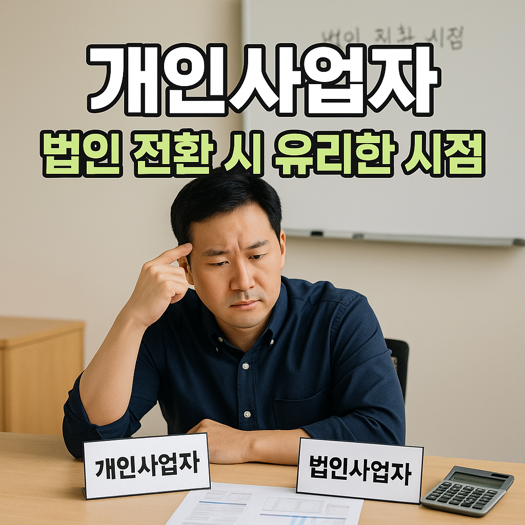 개인사업자의 법인 전환 시점 고민
