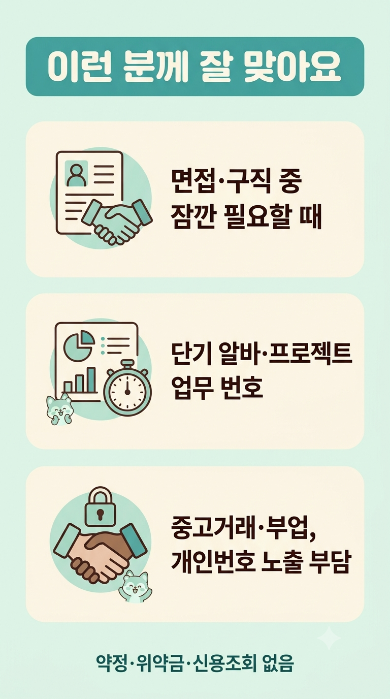 잠깐만 번호 하나 필요할 때, 무약정 선불폰이 딱 맞아요