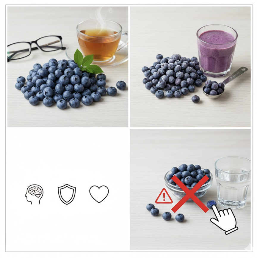 슈퍼푸드 블루베리: 안토시아닌 효능과 냉동 블루베리의 영양 성분 반전