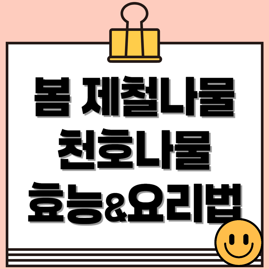 제철 봄나물 전호나물 효능, 부작용 및 요리법