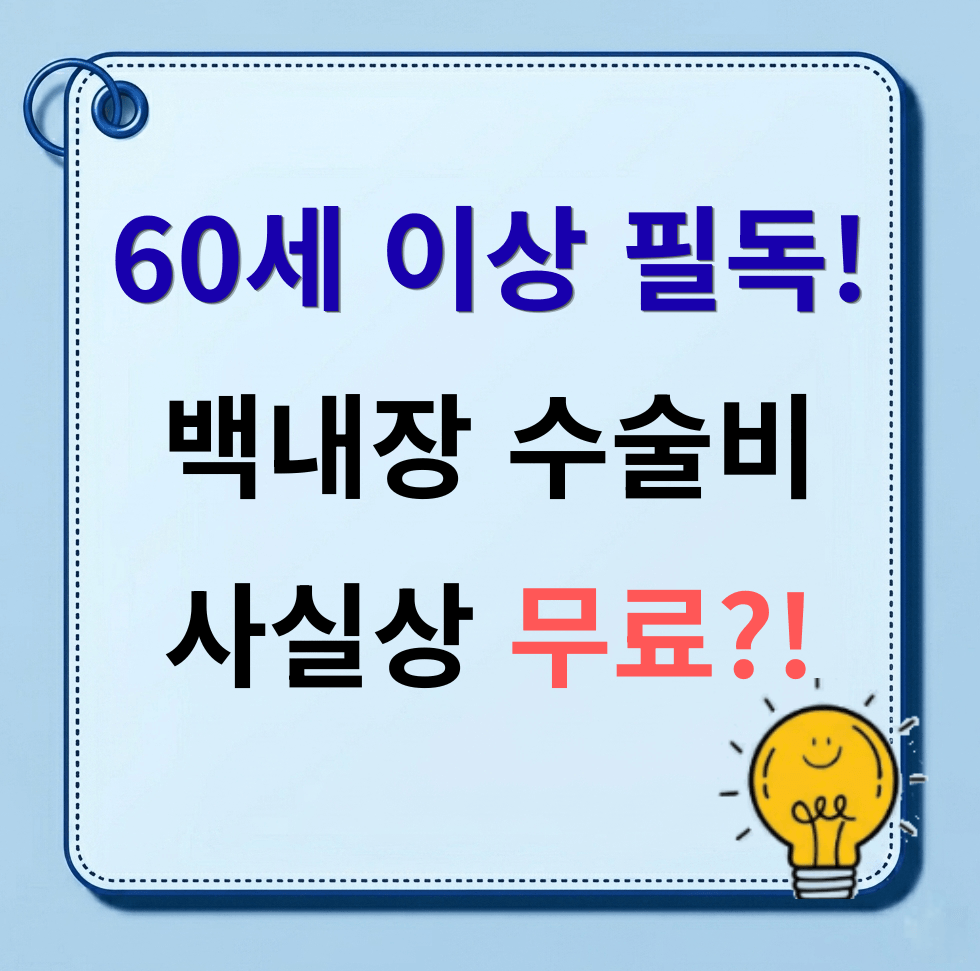 노인 백내장 수술비 지원 대상 및 보건소 신청 방법