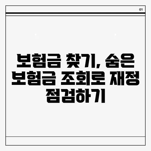 보험금 찾기, 숨은 보험금 조회로 재정 점검하기