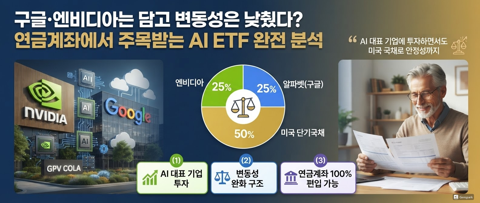 구글·엔비디아는 담고 변동성은 낮춘다? 연금계좌에서 주목받는 AI ETF 완전 분석