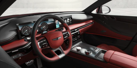 G80 실내 레드 인테리어