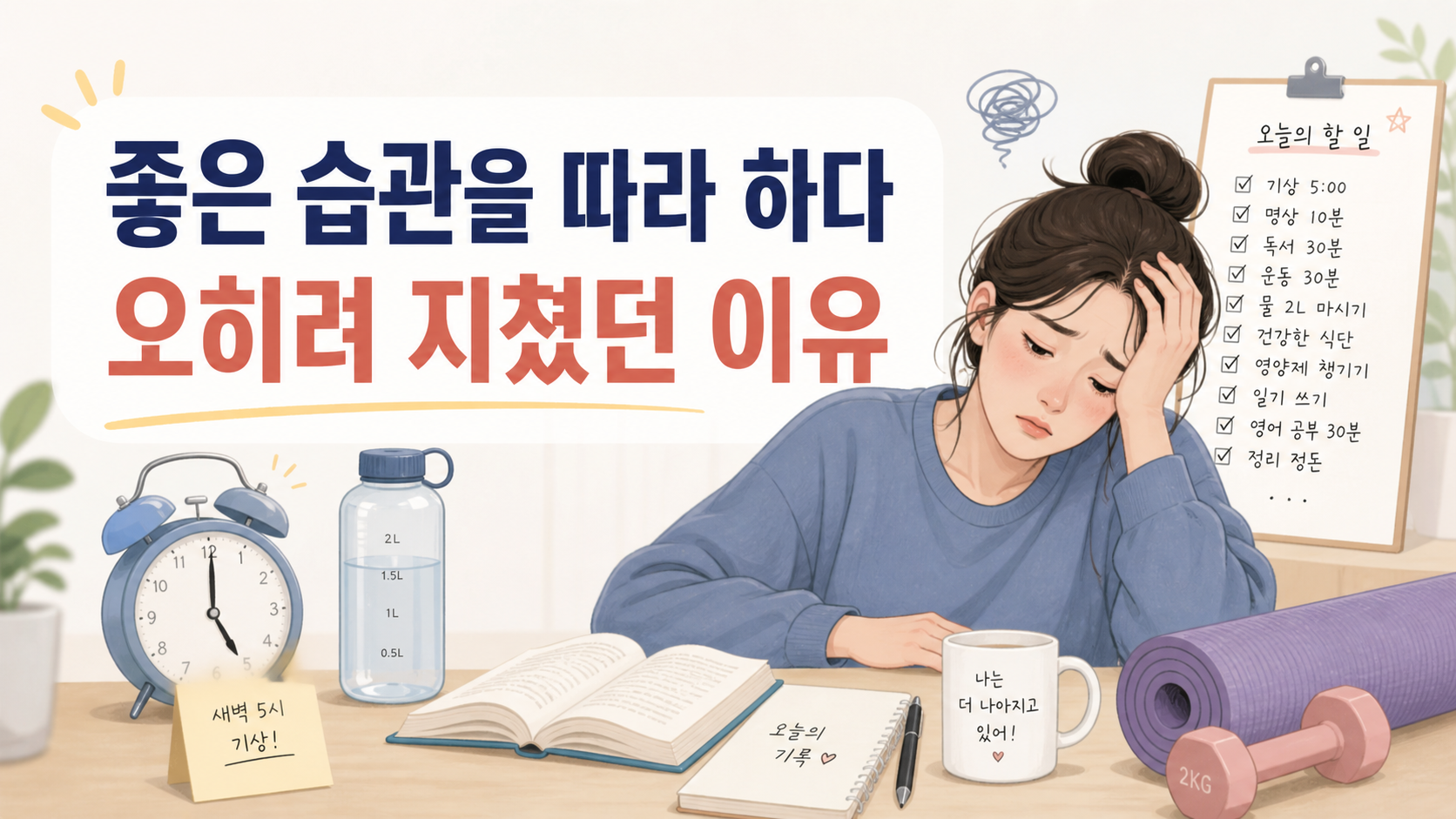 좋은 습관을 따라 했는데 오히려 지쳤던 이유