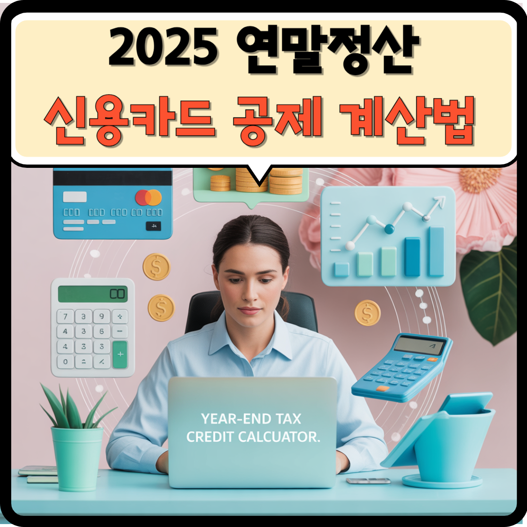2025 연말정산 신용카드 공제 계산법 이미지