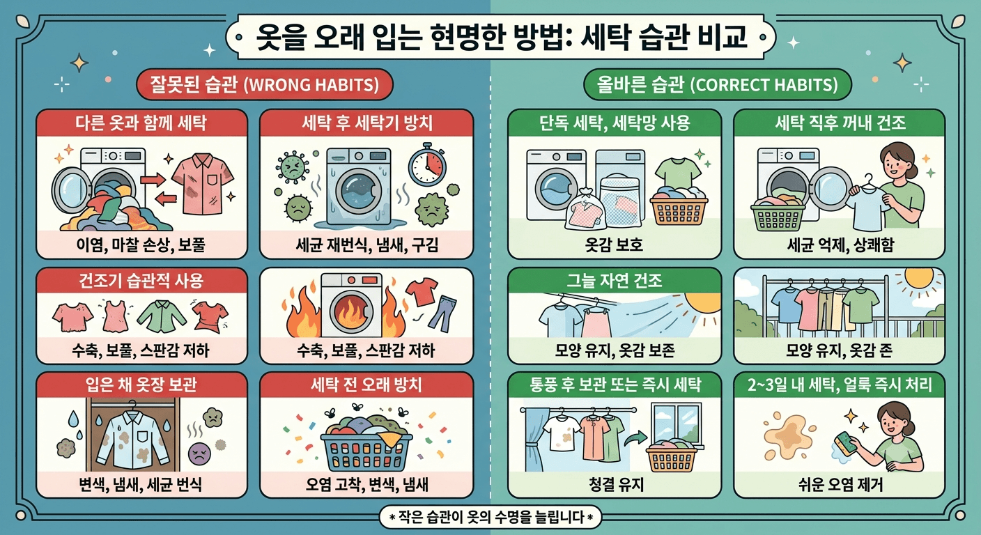 유니폼 수명을 줄이는 잘못된 습관 5가지