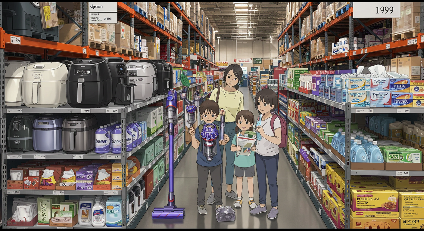 에어프라이어, 청소기, 생필품 등이 진열된 코스트코 매장