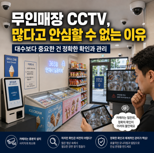 무인매장 CCTV, 많다고 안심하면 안 되는 이유