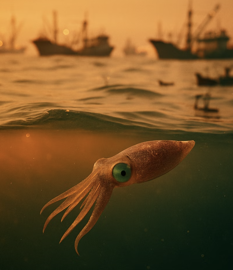 식탁 위 오징어, 앞으로 만날 수 있을까?