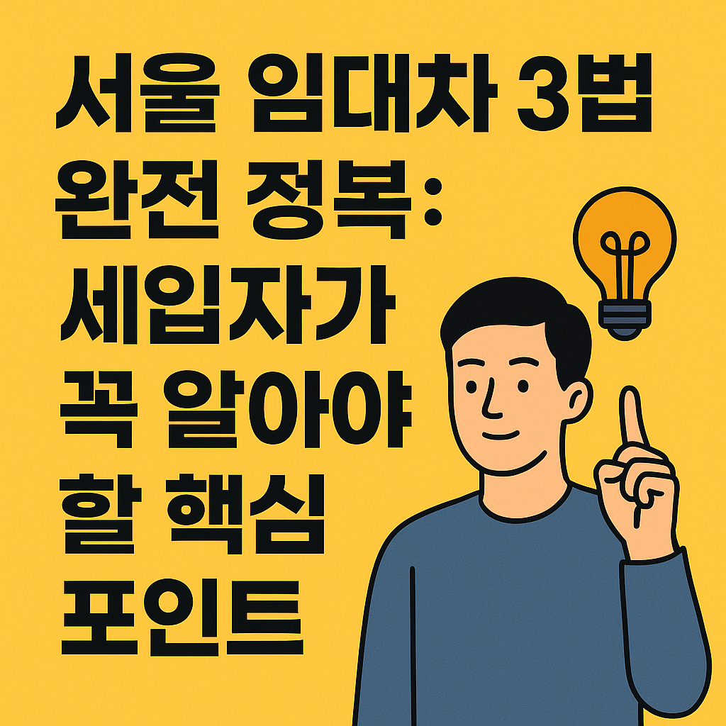 서울 임대차 3법 완전 정복: 세입자가 꼭 알아야 할 핵심 포인트