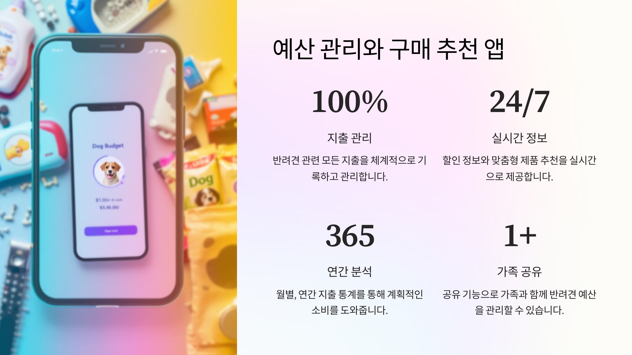 예산 관리와 구매 추천 앱