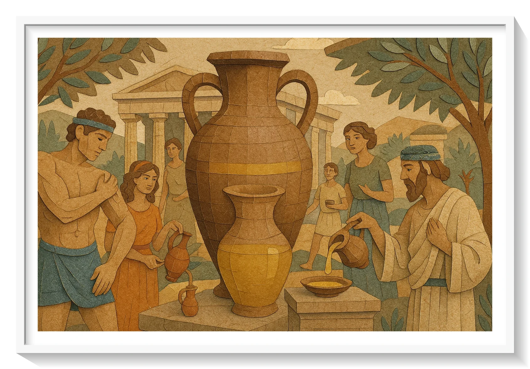 고대문명-올리브오일-종이이미지