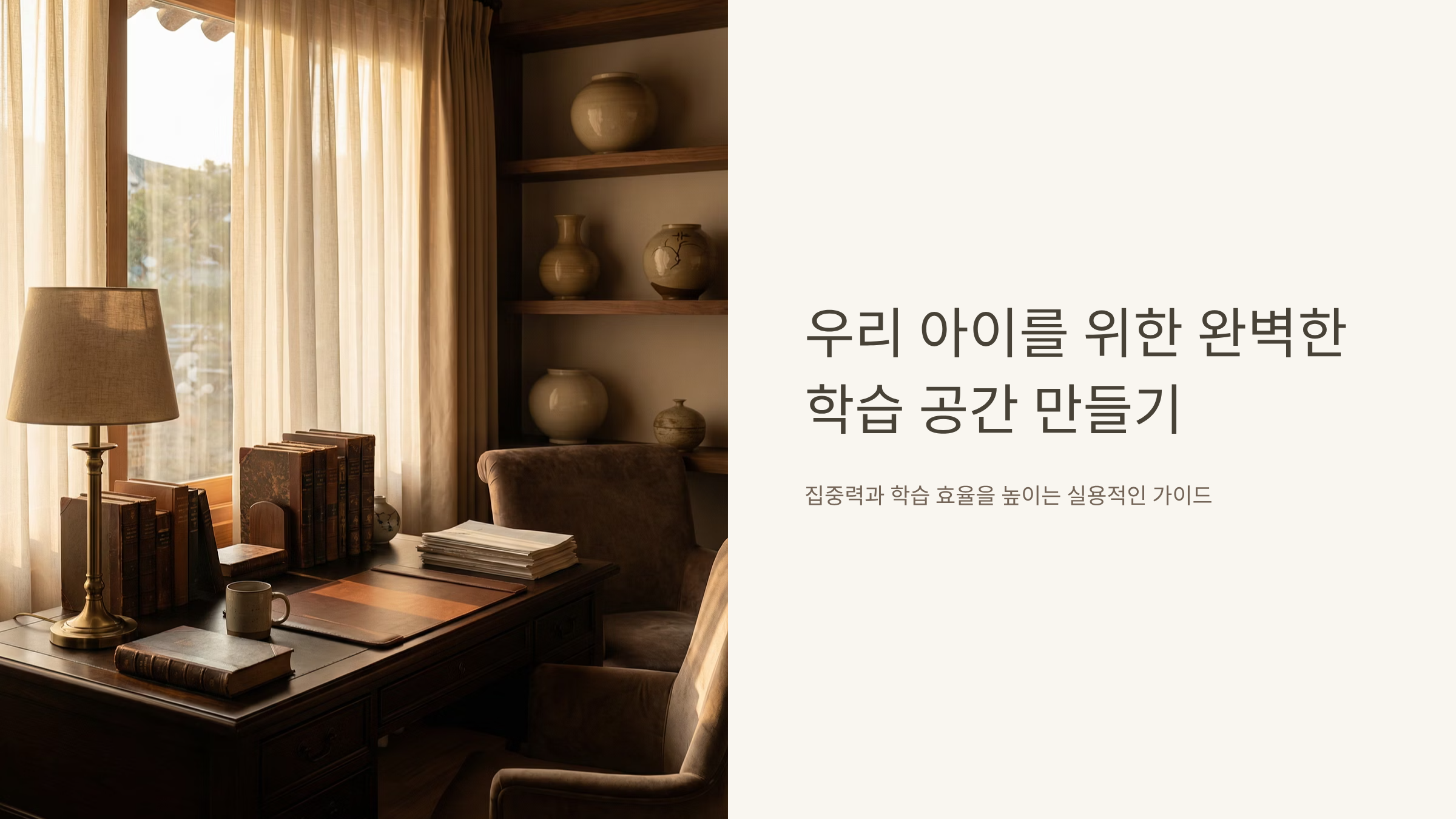 공부 싫어하는 아이가 스스로 앉는 책상 만들기