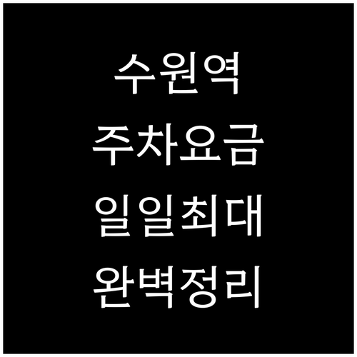 수원역 환승센터 공영주차장 일일 최대..
