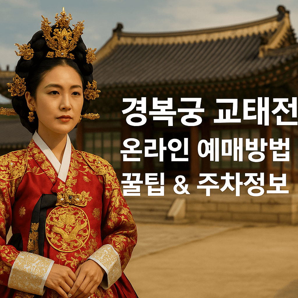 경복궁 교태전 온라인 예매방법 꿀팁 & 주차정보